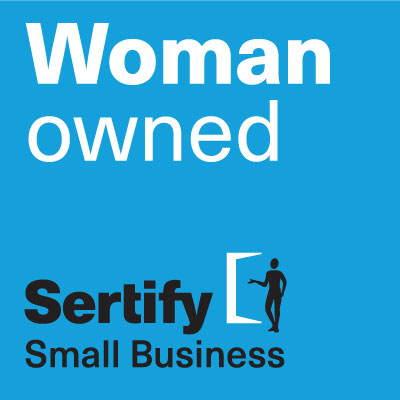 Certified Woman-Owned Small Business by Sertify