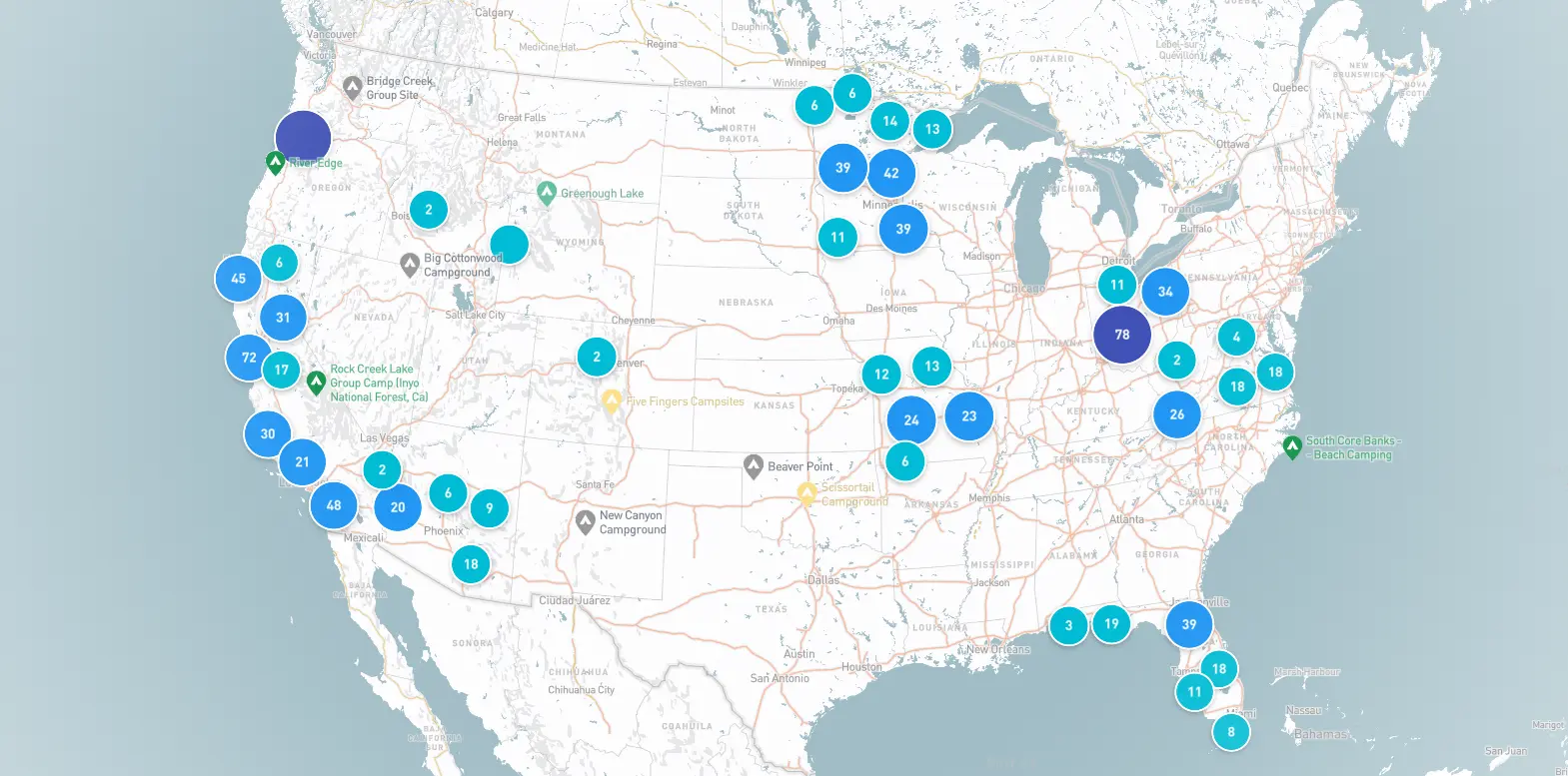 Campground Map Preview